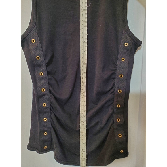 HUGO BOSS Black dressy tank top with gold embellishments - Picture 3 of 5